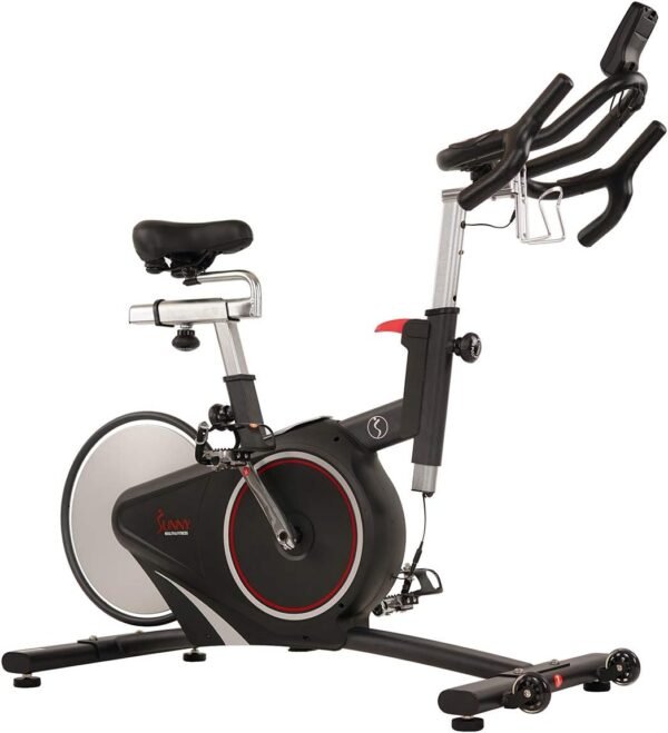 Sunny Health & Fitness Magnetic Rear Belt Drive Indoor Cycling Exercise Bike with RPM Cadence Sensor - SF-B1709, Black - Image 3