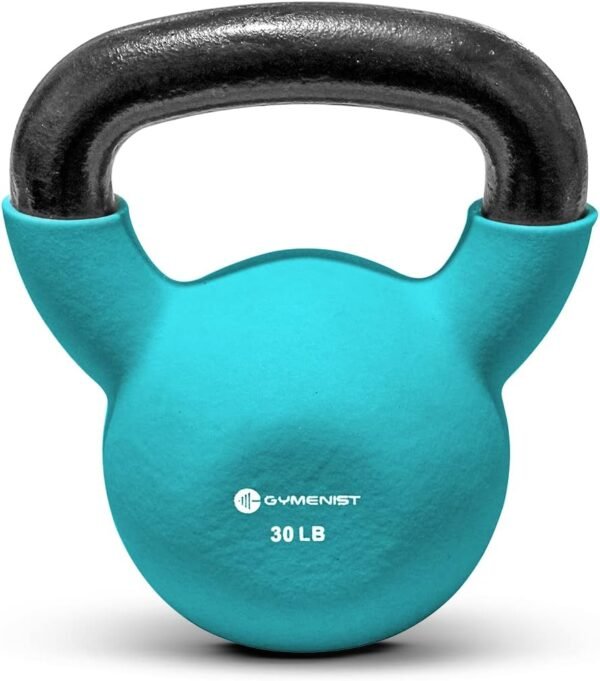 GYMENIST Kettlebell Fitness Iron Weights with Neoprene Coating Around The Bottom Half of The Metal Kettle Bell - Image 2
