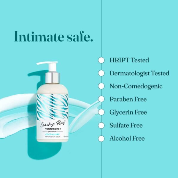 Coochy Plus Intimate Shaving Cream COCO ALLURE For Pubic, Bikini Line, Armpit and more - Rash-Free With Patent-Pending MOISTURIZING+ Formula – Prevents Razor Burns & Bumps, In-Grown Hairs, Itchiness - Image 5