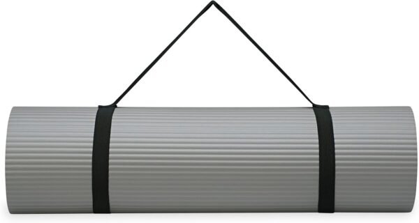 Reebok Pro 10mm Extra-Thick Yoga Mat, 72" x 24" with Easy Carry Strap, Large Non-Slip Exercise Mat with Ridged Base for Home Workout, Pilates, Floor Exercises & Outdoor Training - Image 6