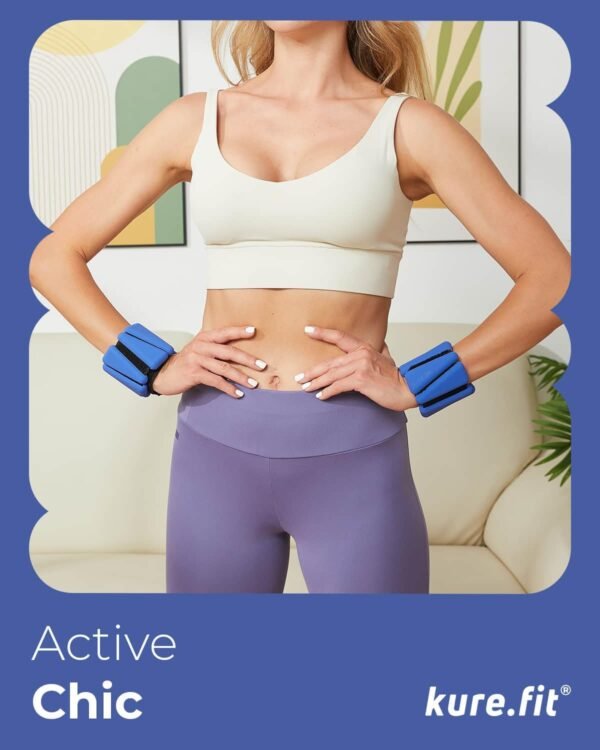 Wrist Weights | Ankle Weights for Women – 1LB Each | Weighted Bracelet for Yoga, Walking, Running, Pilates, Aerobics, Strength Training | Arm & Leg Bangles Weights | Home Gym Workouts - Image 7
