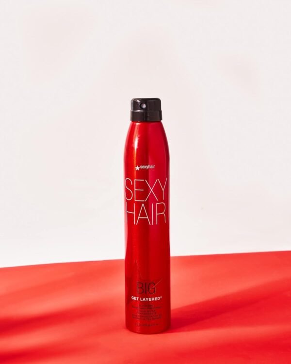 SexyHair Big Get Layered Flash Dry Thickening Hairspray, 8 Oz | Buildable Texture, Volume and Shine | Up to 72 Hours of Humidity Resistance - Image 7