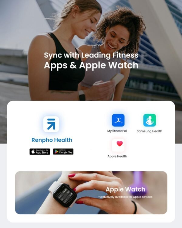 RENPHO Smart Scale for Body Weight, FSA HSA Eligible, Digital Bathroom Scale BMI Weighing Bluetooth Body Fat Scale, Body Composition Monitor Health Analyzer with Smartphone App, 400 lbs - Elis 1 - Image 6