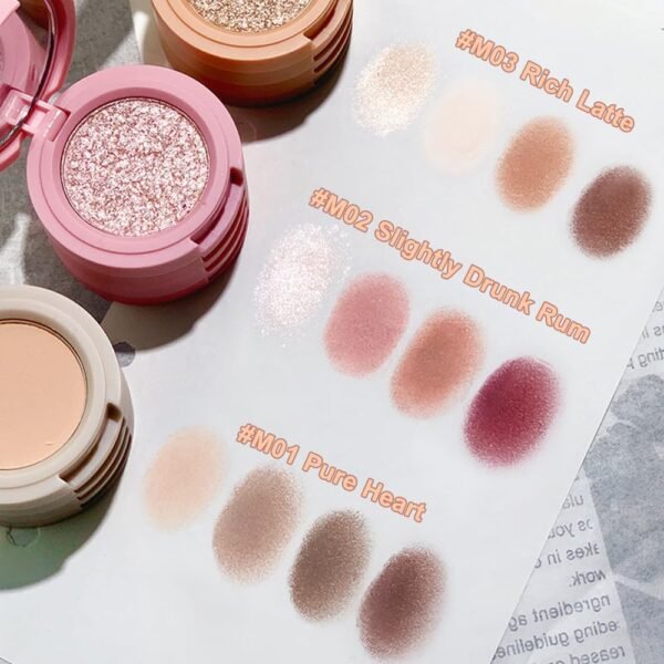 Erinde 4 Colors Eyeshadow Palette, Matte Shimmer Quartet, High Pigmented, Long Lasting, Ultra-Blendable, Rich Colors with Velvety Texture Eye Makeup Palette with Mirror, Great for Travel M03# - Image 6