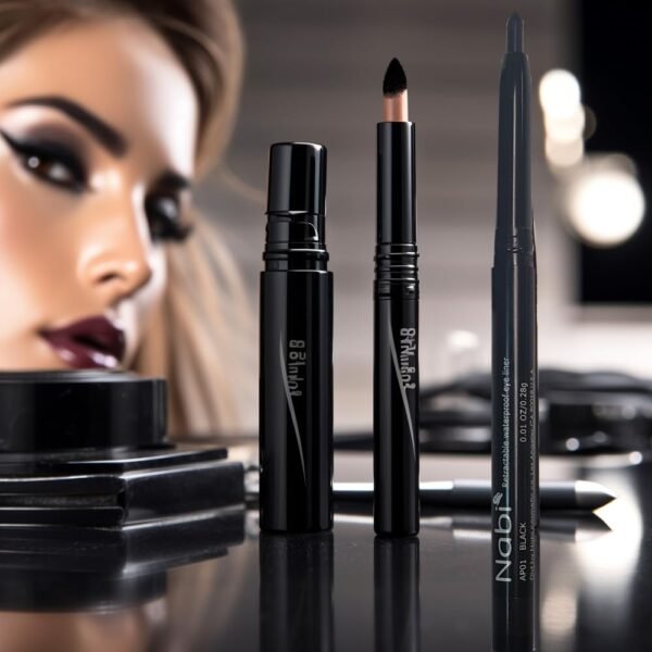 12pcs Nabi Retractable Waterproof Black Eyeliner (Wholesale Lot) Pencil - Image 3