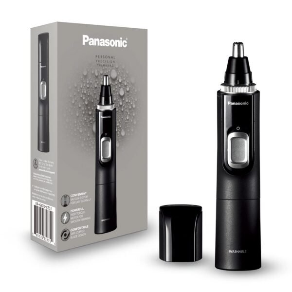 Panasonic Ear and Nose Hair Trimmer for Men with Vacuum Cleaning System, Powerful Motor and Dual-Edge Blades for Smoother Cutting, Wet/Dry – ER-GN70-K (Black) - Image 14
