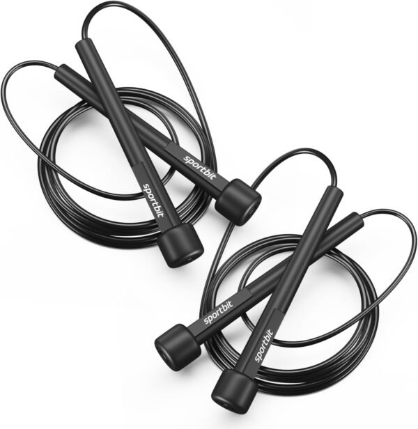 SPORTBIT Adjustable Jump Rope for Fitness - Jumping Rope for Women, Men. Skipping Rope for Workout, Boxing, Exercise. Speed Jump Rope for Adults - Image 2
