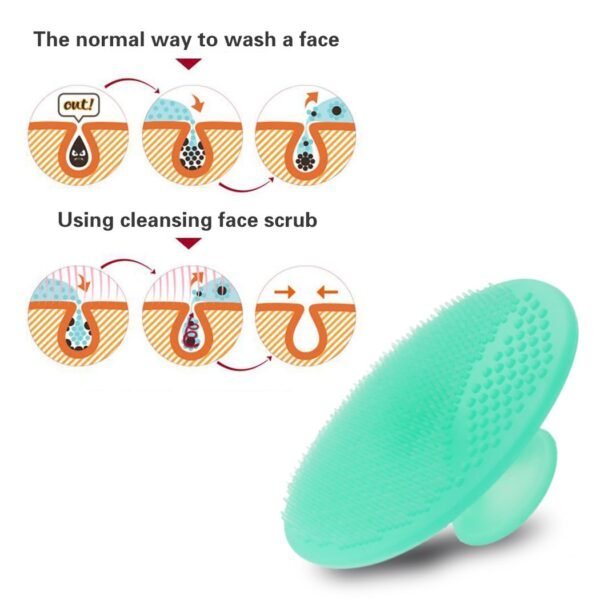 Face Scrubber,2 Pack Soft Silicone Scrubbies Facial Cleansing Pad Face Exfoliator Face Scrub Face Brush Silicone Scrubby for Massage Pore Cleansing Blackhead Removing Exfoliating,Cool Gift for Girl - Image 5