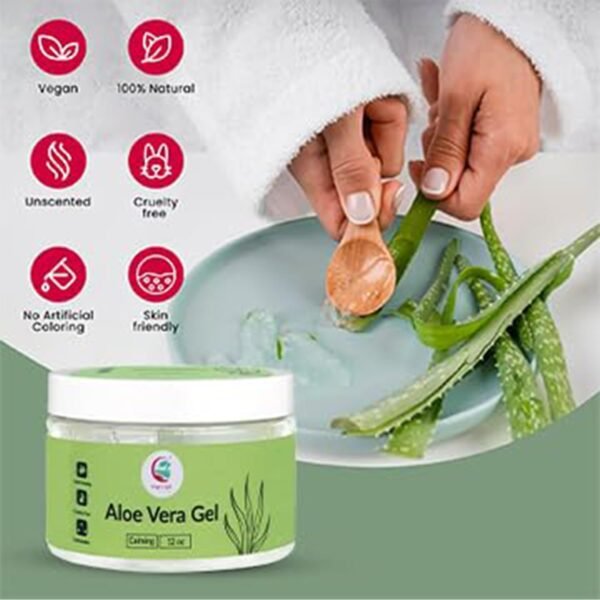 Aloe Vera Gel 12 oz | Unscented Aloe Vera For Face, Skin, Scalp & Hair | by Yogi’s Gift® - Image 7
