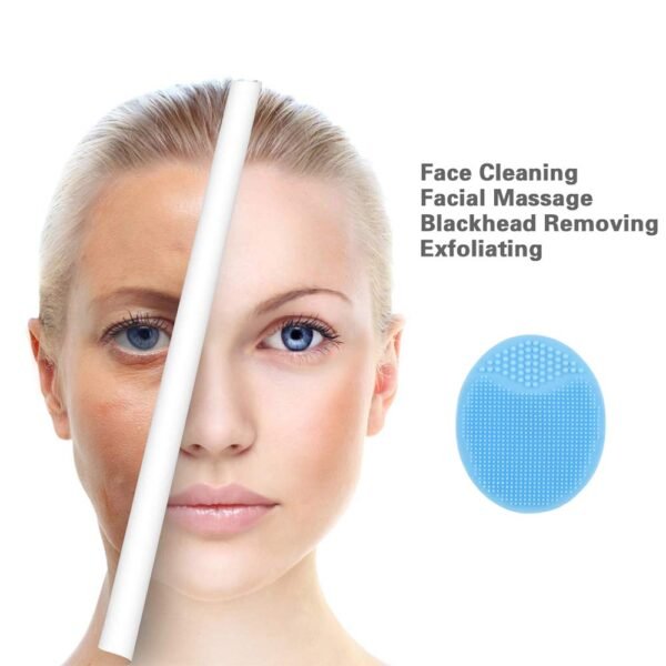 Face Scrubber,2 Pack Soft Silicone Scrubbies Facial Cleansing Pad Face Exfoliator Face Scrub Face Brush Silicone Scrubby for Massage Pore Cleansing Blackhead Removing Exfoliating,Cool Gift for Girl - Image 6