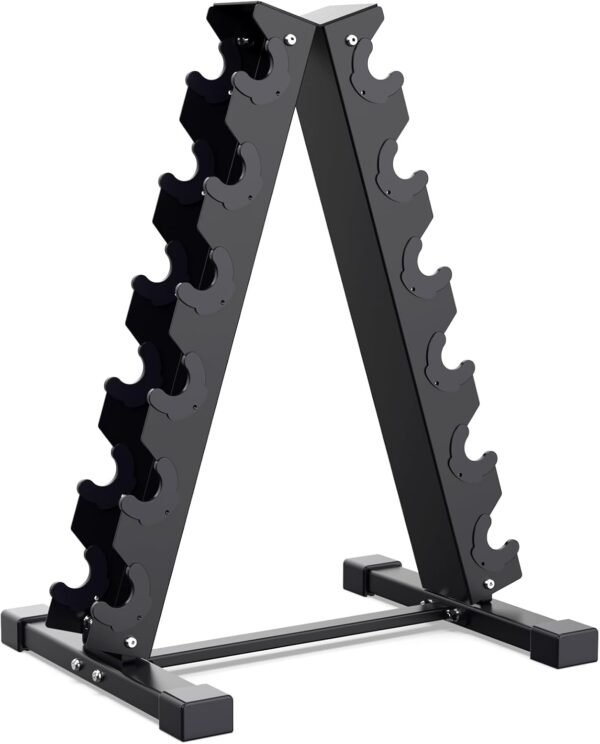Dumbbell Rack Stand Weight Rack for Dumbbells Compact A-Frame Home Gym（6 tier，800Lbs） - Image 2