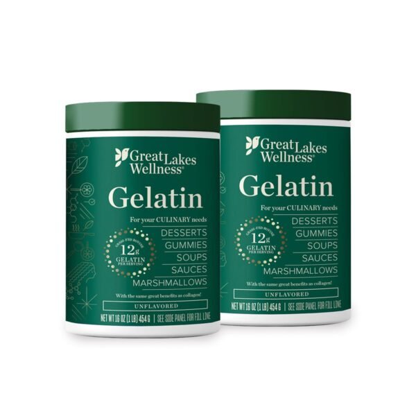 Great Lakes Wellness Collagen Peptides Powder for Skin, Hair, Nails, Joints & Digestion - Unflavored - Quick Dissolve Hydrolyzed, Non-GMO, Keto, Kosher - 16 oz - 2 Pack - Packaging May Vary - Image 2