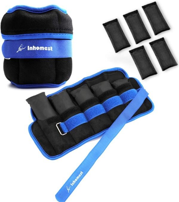 Adjustable Ankle Weights 1-5/10/12 Lbs Leg Weights for Men Women,Wrist Ankle Weights for Physical Therapy,Yoga Pilates,Workout,Walking,Jogging - Image 2
