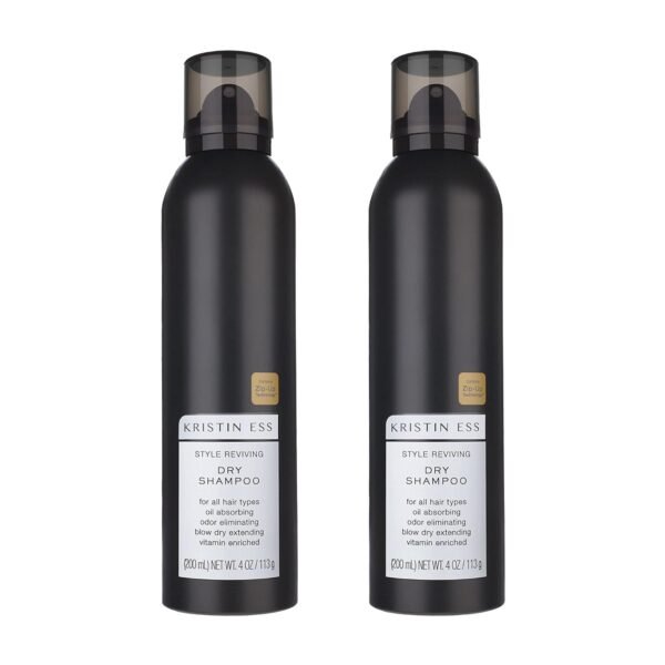 Kristin Ess Hair Style Reviving Dry Shampoo with Vitamin C for Oily Hair, Blonde and Brunette Hair, Dry Shampoo Powder Spray for Women, Vegan, 4 oz - Pack of 2 - Image 2