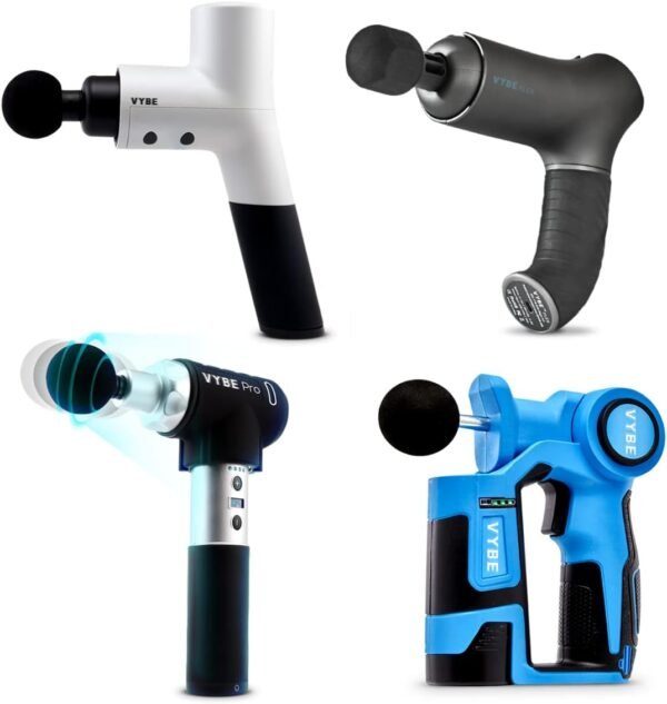 VYBE Percussion Massage Gun - V2-6 Speed Percussion Massager Guns w/ 3 Attachments for Deep Tissue Muscle Therapy - Electric, Handheld, Cordless, Adjustable Arm - Image 9