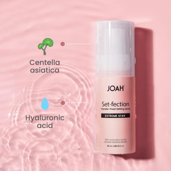 JOAH Set-Fection Transfer Proof Extreme Stay Setting Spray, Infused with hyaluronic acid and centella asiatica, Net Wt. 50 ml (1.69 fl.oz..) - Image 7