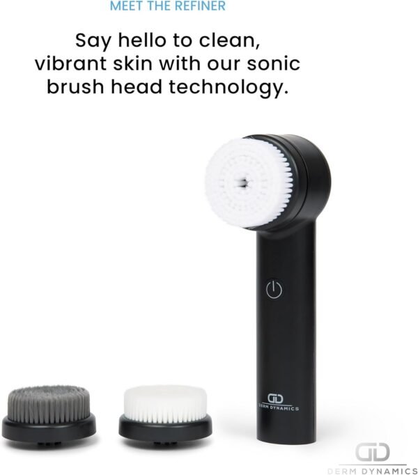 Facial Cleansing Brush (Daily Clean & Deep Exfoliation Modes) – 3 Brush Heads – IPX7 Waterproof, USB Rechargeable Device – Ideal for All Skin Types, Men and Women – Black - Image 7