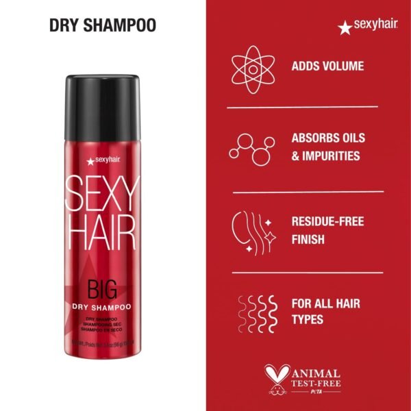 SexyHair Big Dry Shampoo | Remove Oils and Impurities | Provides Additional Volume | All Hair Types - Image 4