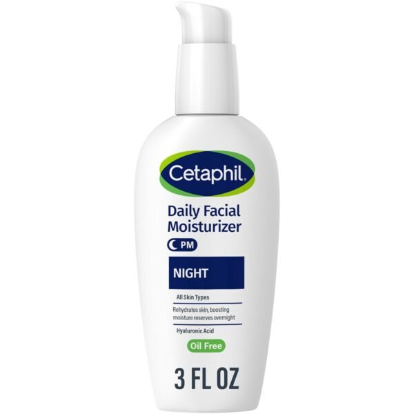 Cetaphil Night Moisturizer for Face, Hydrating Facial Moisturizer with Hyaluronic Acid, For All Skin Types, Lightweight and Non-Comedogenic, Dermatologist Recommended for Sensitive Skin, 3oz - Image 2