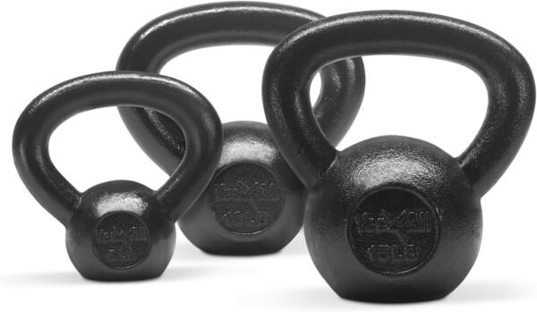Yes4All Kettlebell Cast Iron Sets 5 - 10 - 15 - 20 - 25 - 30 lbs, Multi-Level from Beginners to Pros Kettlebell Set for Strength Training & Home Gym Equipment - Image 2