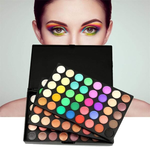 VERONNI 120 Vivid Colors Mini Eyeshadow Palette Matte and Shimmer - Professional 3 Layers Bright and Warm Colorful Eye Shadow Palette Makeup Set (120 colors) - Image 4