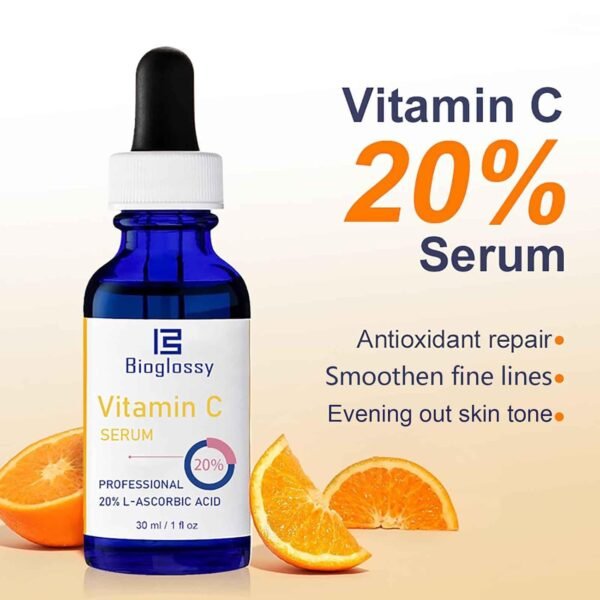 Vitamin C Serum 20%, Professional Vitamin C Face Serum Anti Aging Skin Care, Enhance Skin Radiance Reduce Fine Lines & Wrinkles for Women - Image 5