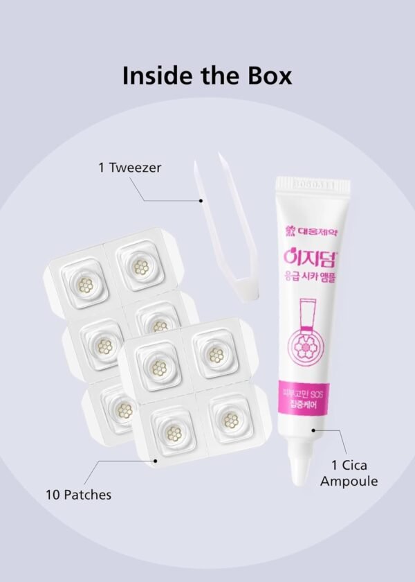 EasyDerm Quick Calming Magnesium Patches – Hydrocolloid Acne Spot Treatment with Tea Tree & Cica, 10 Patches, Zit Sticker, TikTok Viral Blemish Patch - Image 10