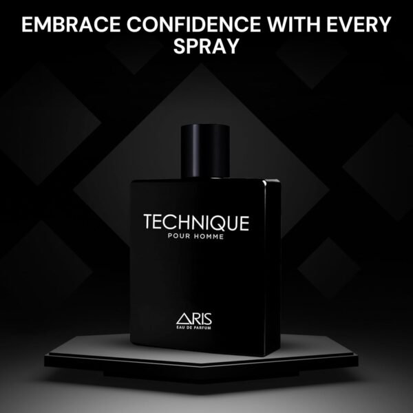 ARIS Technique Eau de Parfum Spray - Long-Lasting Sandalwood Fragrance, Powerful & Fresh Woody Perfume for Men - Perfect Ideal Gift for Him - Eau de Parfum Men - Masculine Cologne - 100ml - Image 3