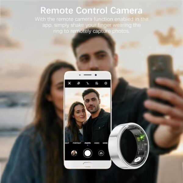 Health Rings for Women Men, Smart Ring with Heart Rate, Blood Oxygen, Blood Pressure, Sleep Tracker, Step Tracker, No Subscription Fee, IP68 Waterproof Smart Ring for iphone & Android (Silver, 11#) - Image 7