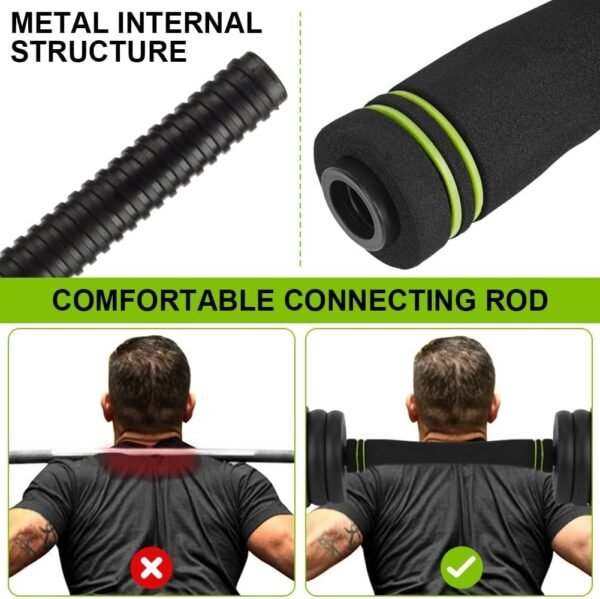 Adjustable Dumbbell Set, 4 in 1 Adjustable Kettlebell Set,44lbs/66lbs/88lbs Weight Set Used as Kettlebells, Barbell, Push up Stand for Home Gym,Green and Black,Round Head - Image 7