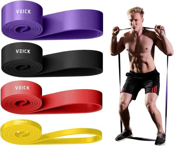 VEICK Resistance Bands for Working Out, Exercise Bands, Workout Bands, Pull Up Assistance Bands, Long Heavy Stretch Bands Set for Men and Women, Power Weight Gym at Home Fitness Equipment - Image 2