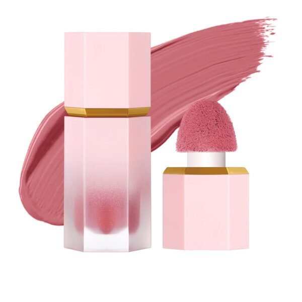 URQT Highly Pigmented Liquid Contour - Built-in Sponge Tip Sculpted Complexion Wand Contour Long Lasting Natural Buildable Highlighters Contour Contouring Bronzer (Contour+Blush+Highlighter) - Image 5
