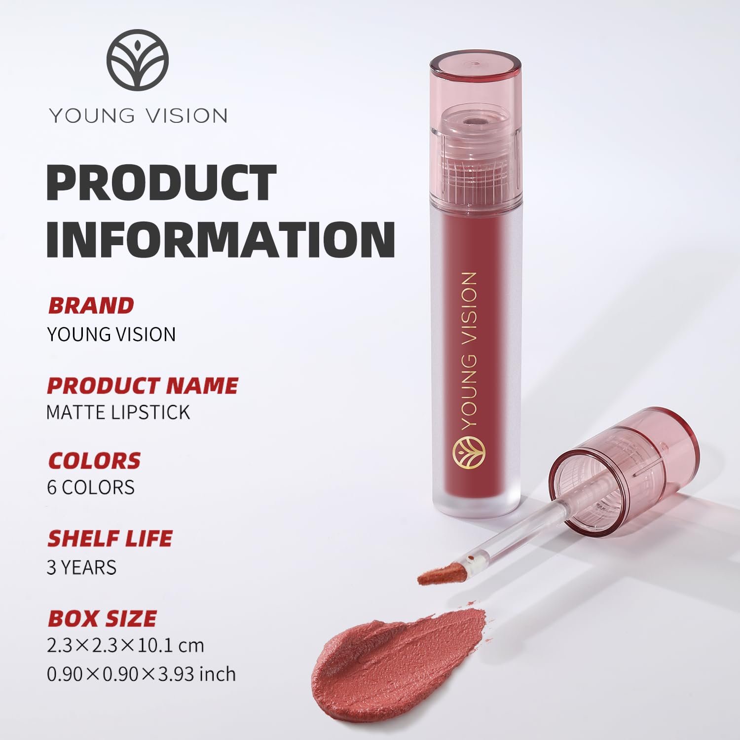 YOUNG VISION Nude Matte Lipstick – Velvety Liquid Lip Cream, Smooth Application, Comfortable Wear with a Soft Finish, Available in Nude & Vibrant Shades – Keeps Lips Soft and Hydrated - Image 8