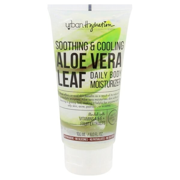 Urban Hydration Soothing & Cooling Aloe Vera Daily Body Moisturizer | Sulfate, Paraben & Polybead Free, Detoxes and Smooths Skin, Fades Dark Spots, Lightweight for All Skin Types | 6 Fl Ounces - Image 2