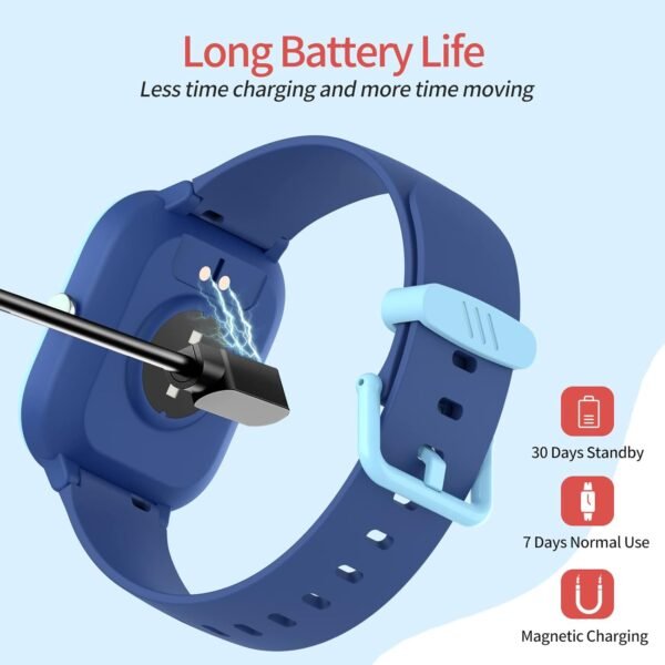 Kids Fitness Tracker Watch, IP68 Waterproof Smart Watch with 19 Sport Modes, Pedometer, Heart Rate Monitor, 19 Sports Modes, Great Gift for Kids - Image 5