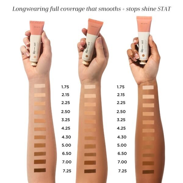 Re-set Full Coverage Matte Foundation - Oil-Free Liquid Foundation with Double-Dose Pigments for Smooth, Natural Finish - Long-Lasting Foundation for Sensitive, Acne-Prone Skin by Haleys (4.25) - Image 7