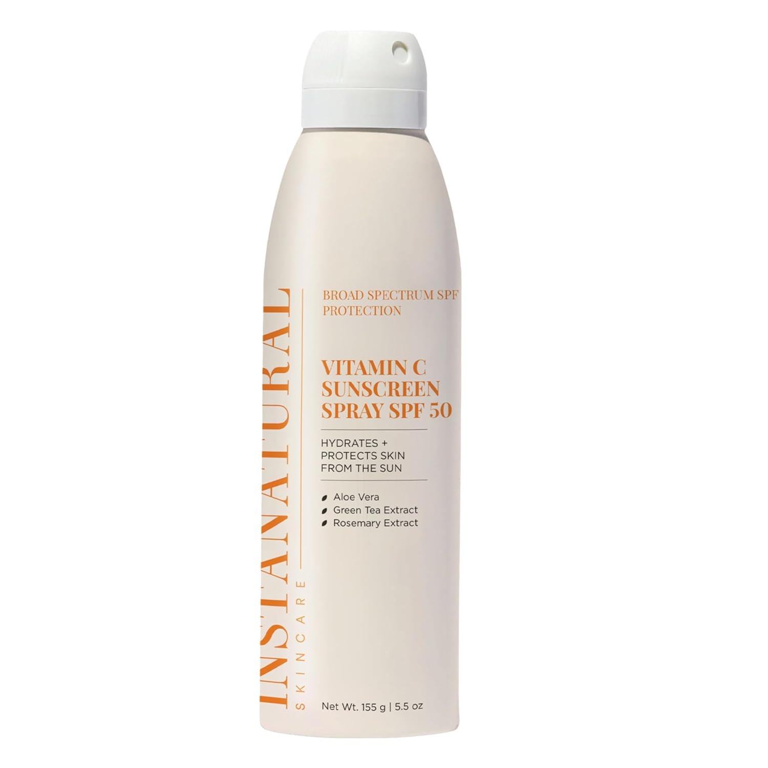 InstaNatural Skin Care Vitamin C SPF 50 Broad Spectrum Sunscreen Spray, Brightens & Hydrates, UVA, UVB Sun Protection Sunblock, with Aloe Vera & Botanicals, Aerosol Bottle, 5.5 Fl Oz - Image 2