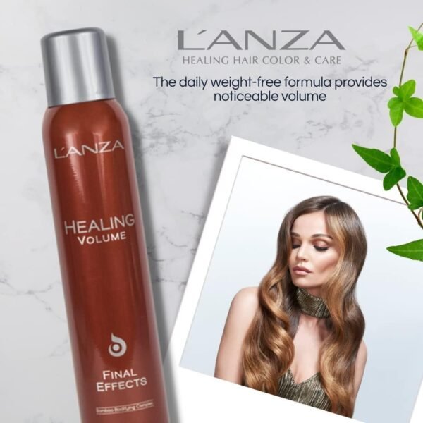 L'ANZA Healing Volume Final Effects Hair Spray with Strong Hold Effect, Boosts Shine, Volume, and Thickness for Fine and Flat Hair, Rich With Bamboo Bodifying Complex and Keratin (10.6 Fl Oz) - Image 4