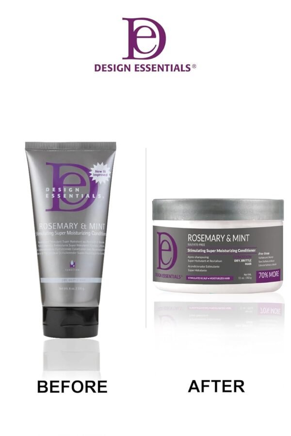 Design Essentials Rosemary & Mint Stimulating Super Moisturizing Conditioner for Dry, Thick, or Brittle Hair; Sulfate-Free, Stimulates Scalp, Moisturizes Hair, 11 Oz - Image 3