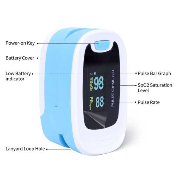 CONTEC CMS50NA Pulse Oximeter SpO2 and PR Value Waveform Blood Oxygen Neck/Wrist Corda - Image 4