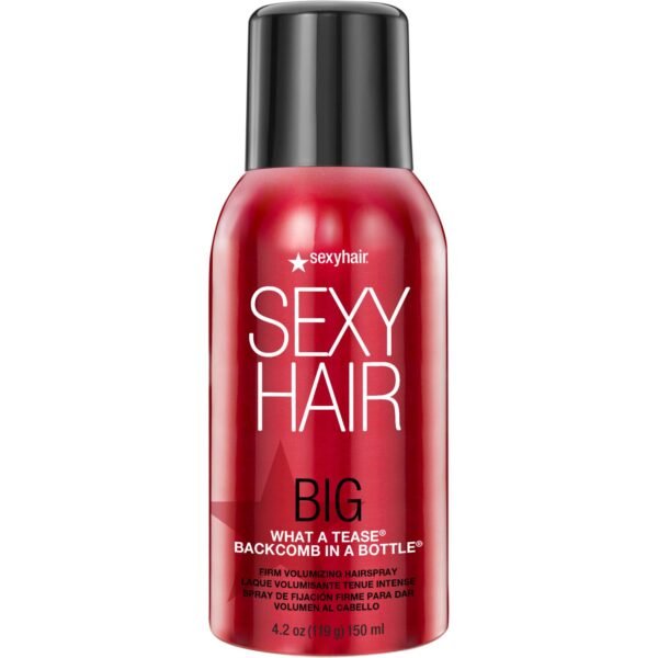 SexyHair Big What A Tease Backcomb in a Bottle Firm Volumizing Hairspray| Up to 72 Hour Humidity Resistance | All Hair Types, 4.2 Fl Oz (Pack of 1) - Image 2