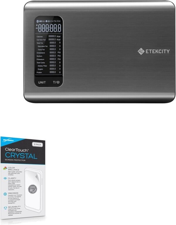 BoxWave Screen Protector Compatible with Etekcity ESN00 Smart Nutrition Scale - ClearTouch Crystal (2-Pack), HD Film Skin - Shields from Scratches - Image 2