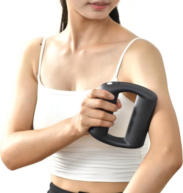 Muscle Blaster Cordless Percussion Massage Gun, Handheld Stimulation, Vibration and Deep Tissue Muscle Massager, Ultra Quiet with Body Strap (Black) - Image 2