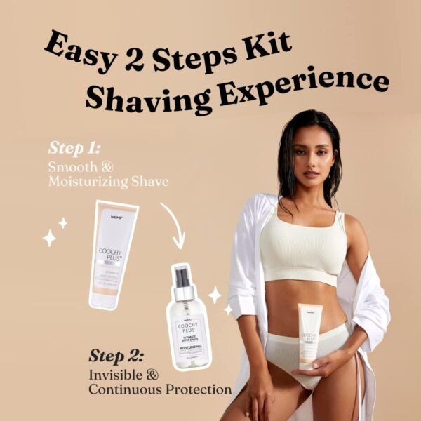 Coochy Plus Intimate Shaving Complete Kit - FRAGRANCE FREE & After Shave Protection Soothing Moisturizer Mist – Antioxidant Formula Prevents Razor Burns, Itchiness & Ingrown Hairs - Image 3