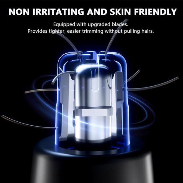 Nose Hair Trimmer for Men Women, Multi Functional Men's Beauty Set, Eyebrow, Nose Ear Trimmer, Detachable Head for Water Washing, USB-C Type Fast Charging (Grey) - Image 9