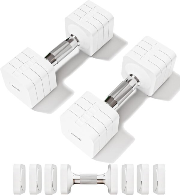 15LBS Adjustable Dumbbell Set, 4 in 1 Free Weights Dumbbells Set for Women Men Hand Weights Set Adjust Dumbbell Weight Set for Home Gym Exercise Workout Strength Training Equipments - Image 2
