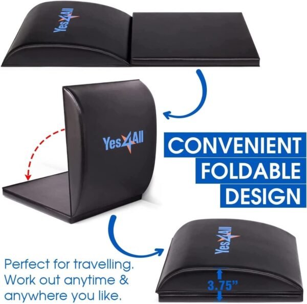 Yes4All Ab Mat Tailbone & No Tailbone, Foldable Abdominal Exercise Sit Up Support Pad for Core Training and Lower Back - Image 4