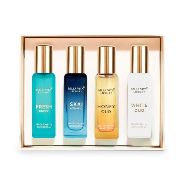 B-ella Vita Luxury Unisex Eau De Parfum Gift Set 4 x 20ml for Men & Women with SKAI, FRESH, WHITEOUD, HONEY OUD Perfume|Long Lasting EDP Fragrance Scent - Image 8