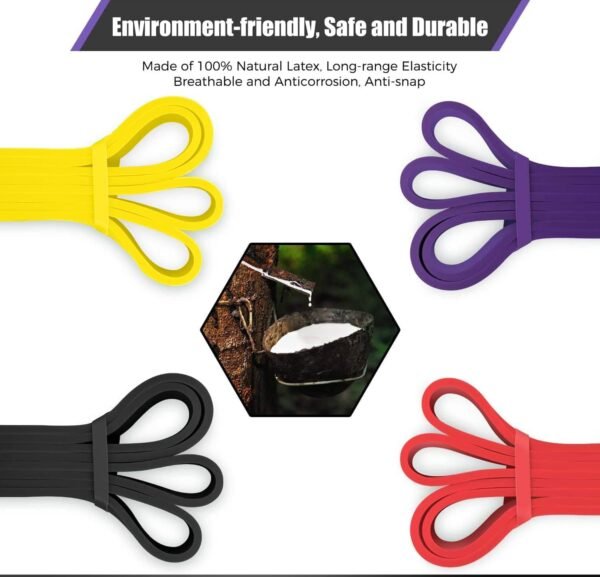 VEICK Resistance Bands for Working Out, Exercise Bands, Workout Bands, Pull Up Assistance Bands, Long Heavy Stretch Bands Set for Men and Women, Power Weight Gym at Home Fitness Equipment - Image 4