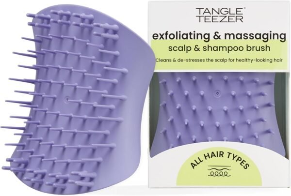 Tangle Teezer Scalp & Shampoo Hairbrush, to Exfoliate, Massage, and Cleanse, for All Hair Types, Lavender Lite Purple - Image 2